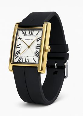 Elegant Gold Dial Rectangular Watch (OLD MONEY)