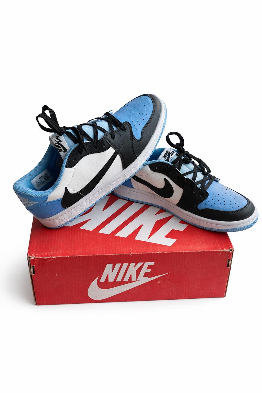 Air Low Sneakers – Black, White & Sky Blue