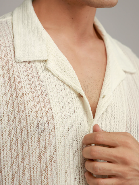 Cuban Collar Knitted Shirt - Image 4